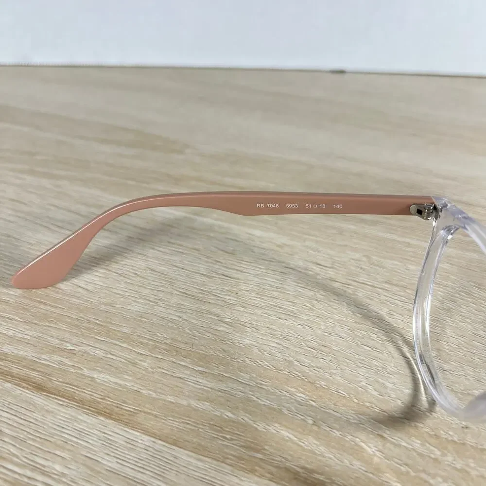 Ray-Ban RB7046 5953 Clear Round Pink Eyeglasses 51-18-140 FRAMES ONLY
